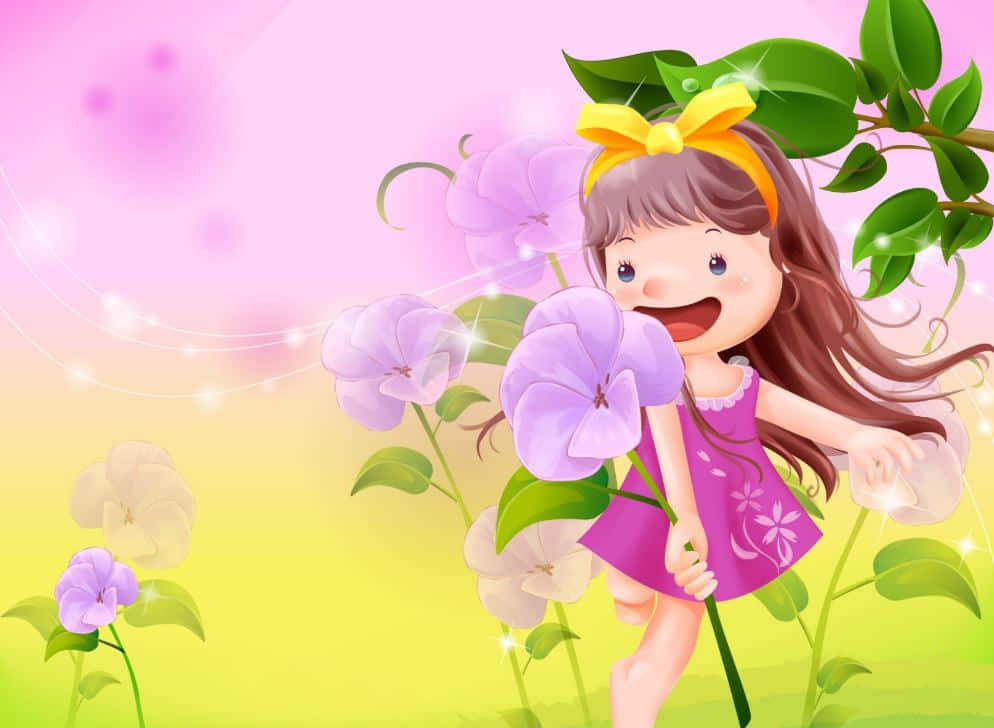 Mga Kaibig-ibig na Cartoon Hayop sa Masayang Background Wallpaper