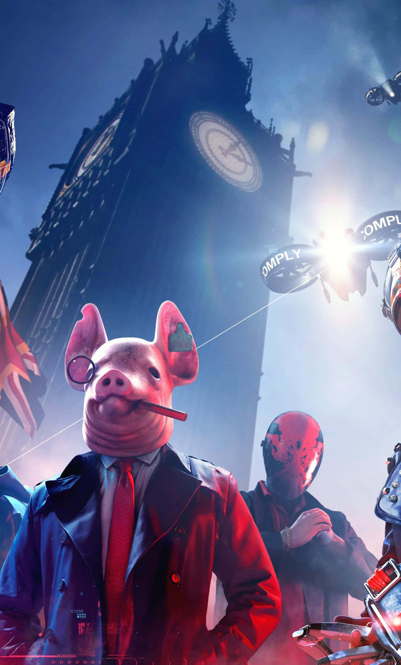 Mga Karakter mula sa Watch Dogs iPhone Wallpaper