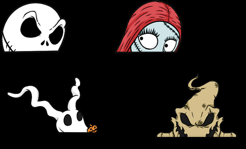 Mga Karakter ng Nightmare Before Christmas Wallpaper
