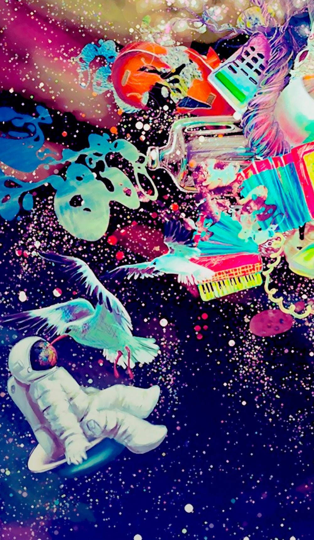 Mga kulay na naging isang abstract watercolor painting Wallpaper