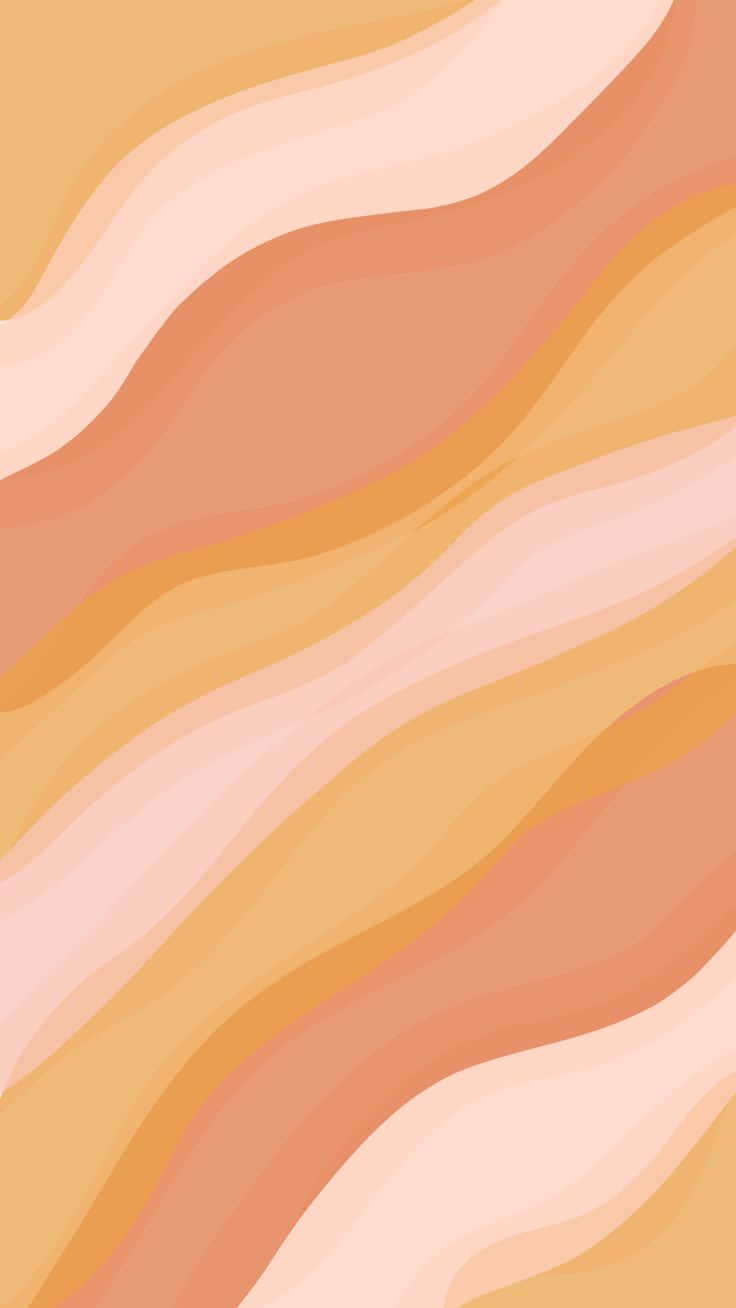 Mga Kulay ng Aesthetic na Alon ng Peach Wallpaper