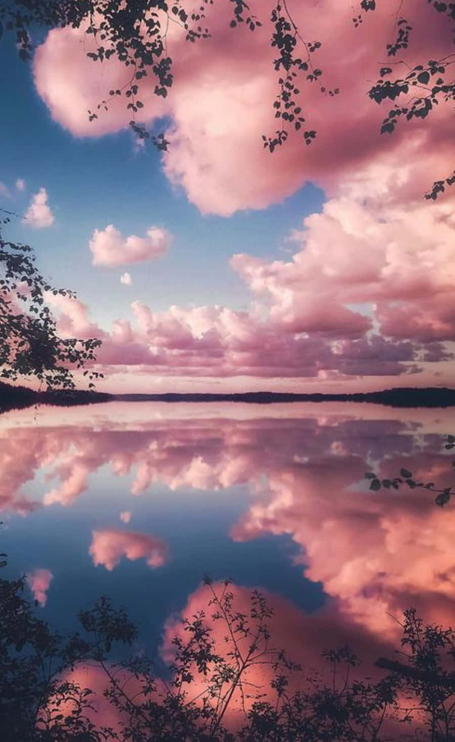 Mga Larawan ng Langit na Kulay Rosas na Ulap Wallpaper