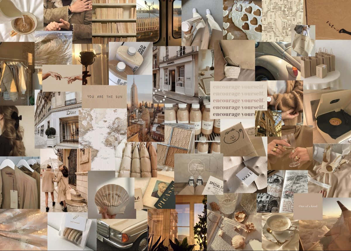 Mga larawang Aesthetic na light brown Wallpaper