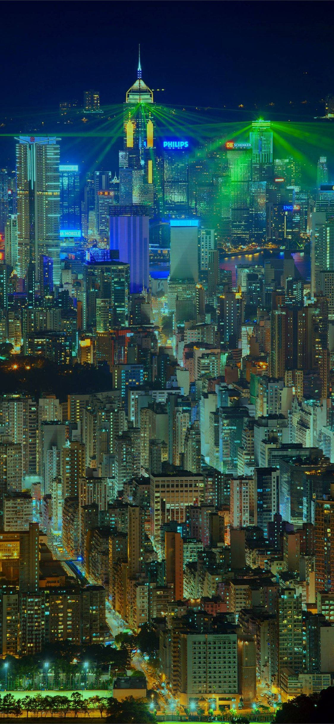 Mga Luntiang Laser ng Lungsod ng Ho Chi Minh Wallpaper