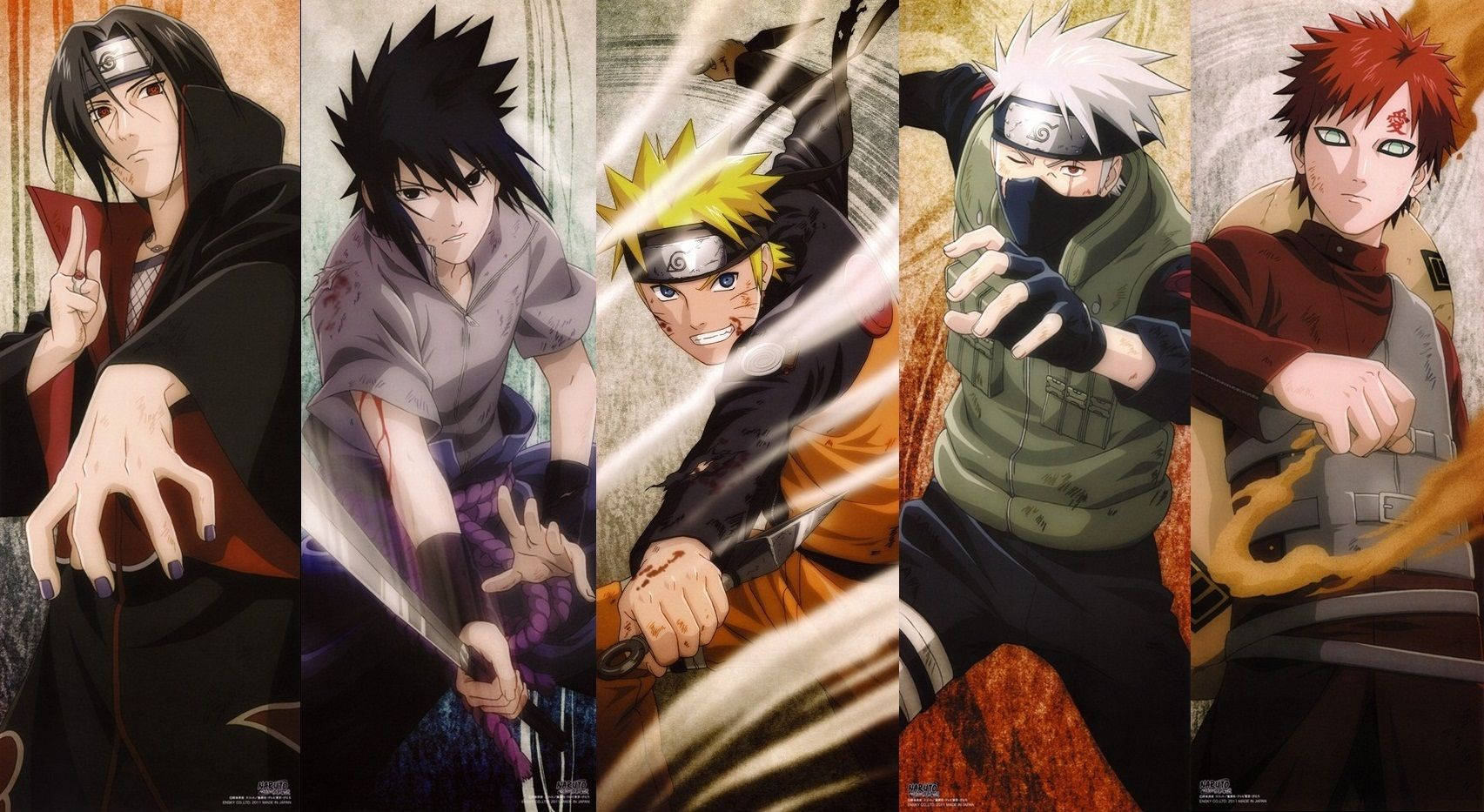 Mga maalamat na karakter ng Naruto Shippuden Wallpaper