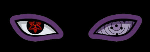 Mga Mata ng Sharingan at Rinnegan Wallpaper