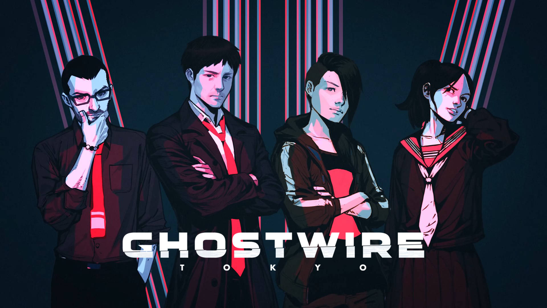 Mga Misteryosong Kaaway na Tao sa Larong Ghostwire Tokyo Wallpaper