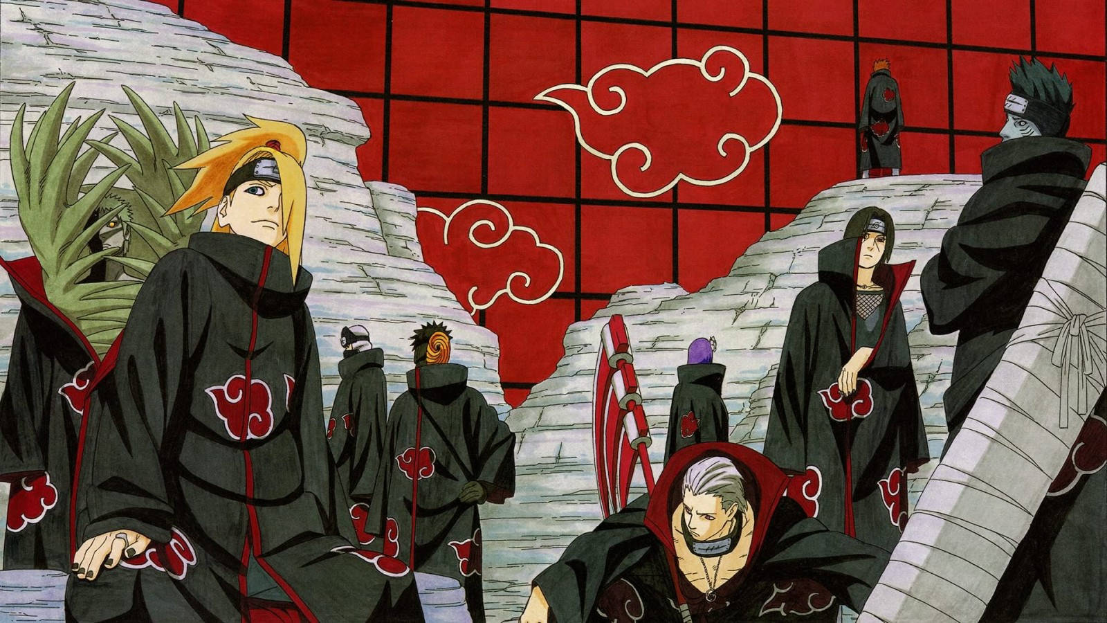 Mga Miyembro ng Akatsuki Naruto Itachi Uchiha 4K Wallpaper