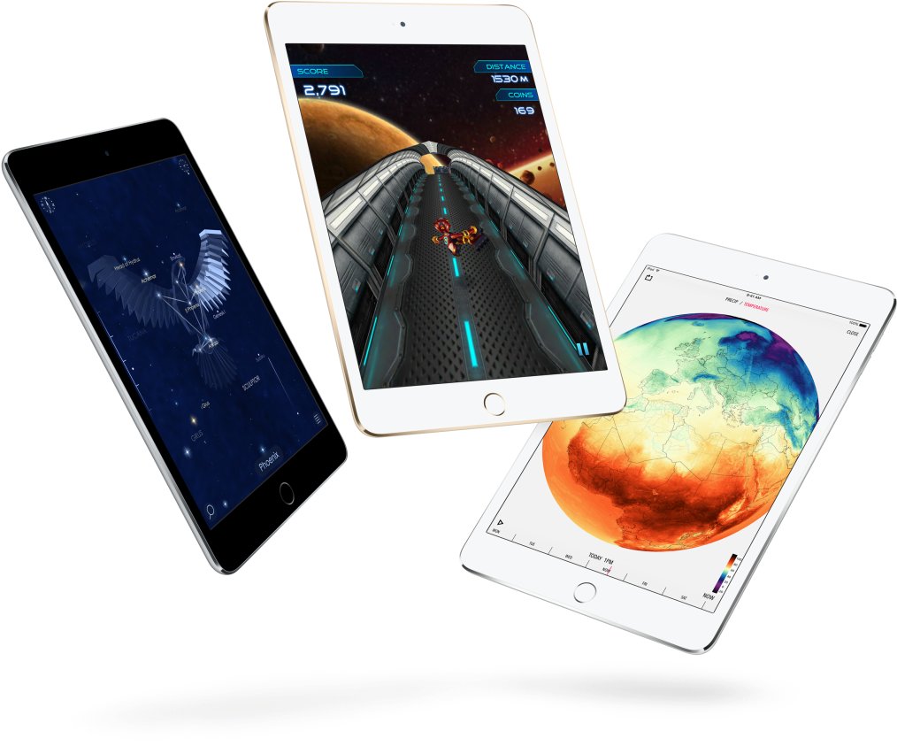 Mga Modelo ng iPad Pro na Nagpapakita ng Apps Wallpaper