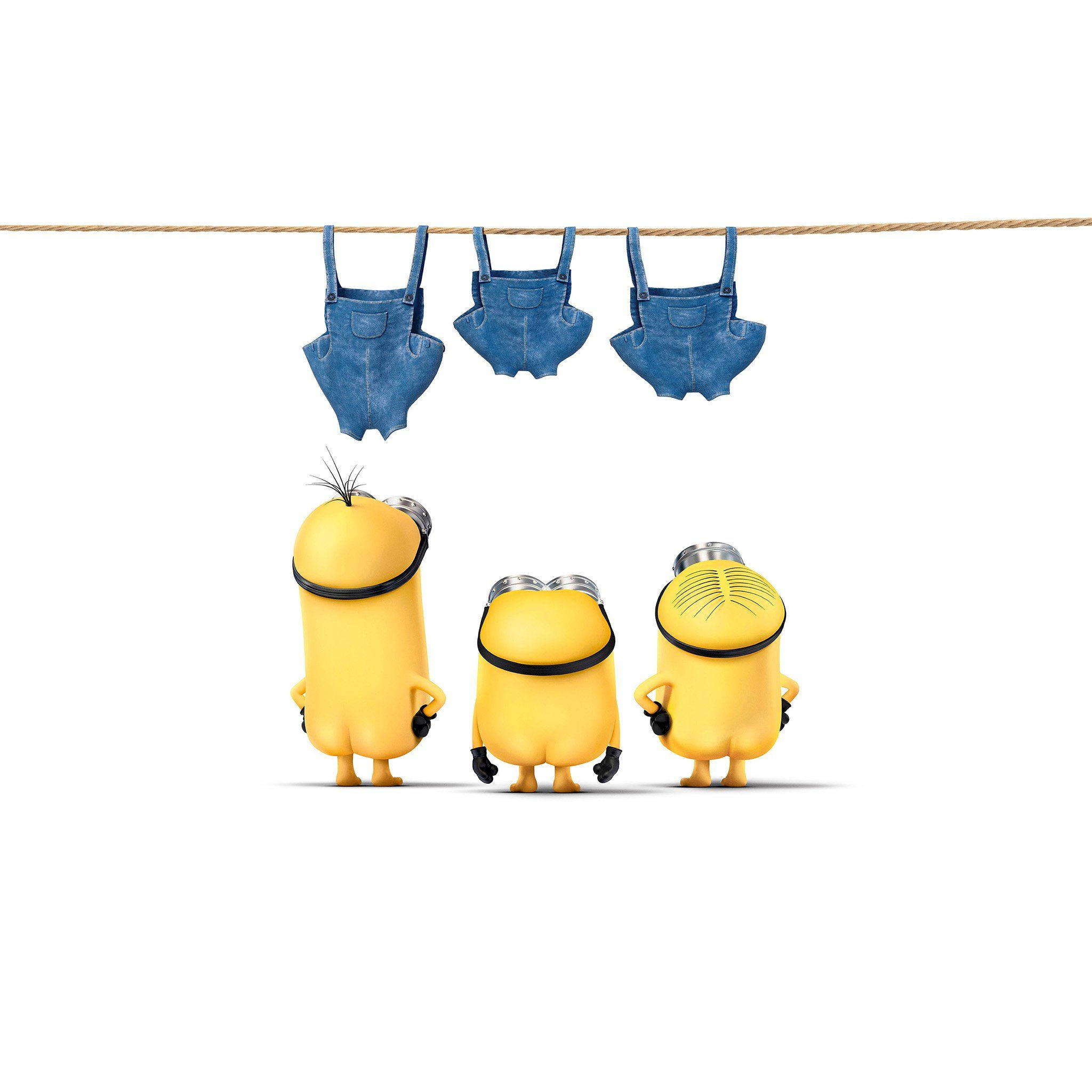 Mga Naked Minions na Cute para sa iPad Wallpaper