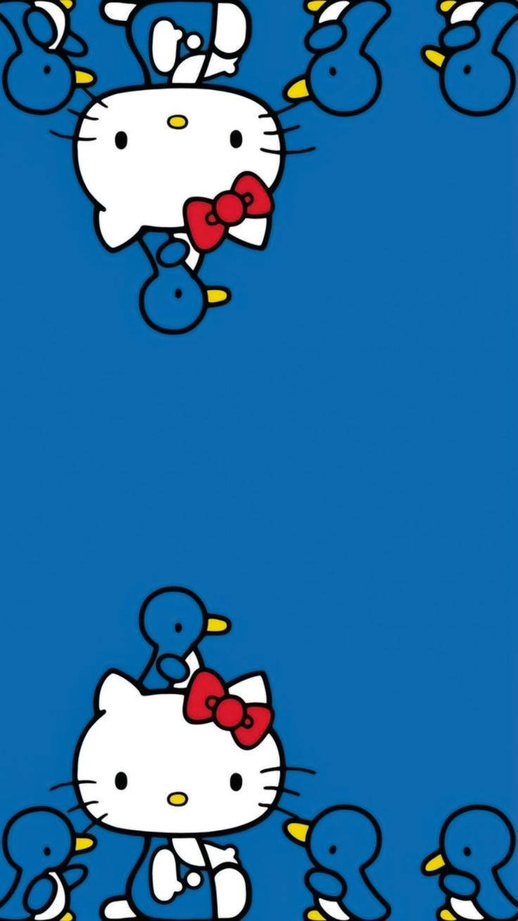 Mga Pato at Hello Kitty na Aesthetic Wallpaper