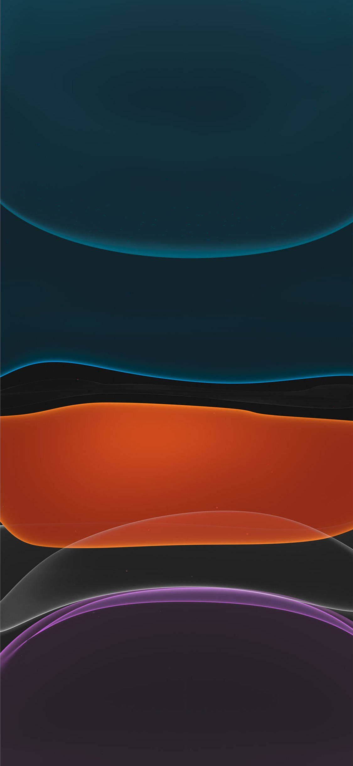 Mga Pattern ng iPhone 12 Stock na Asul, Kahel, at Lila Wallpaper