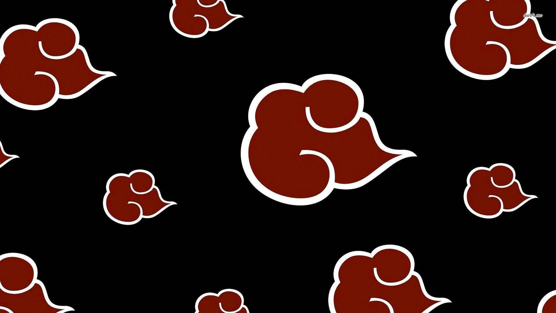 Mga Pattern ng Ulap na Simbolo ng Naruto Wallpaper