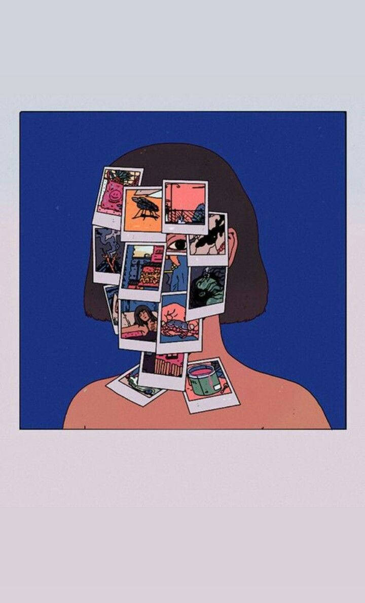 Mga Polaroid na Larawang Aesthetic na Sketch Wallpaper