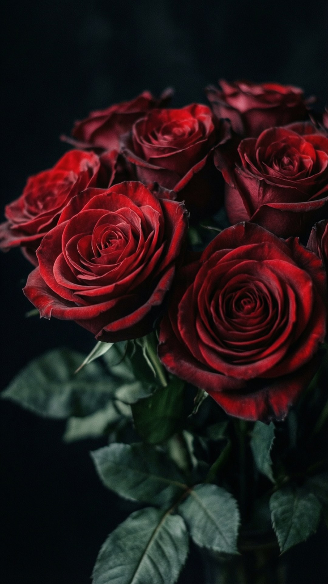 Mga Pulang Rosas na Gotiko Wallpaper