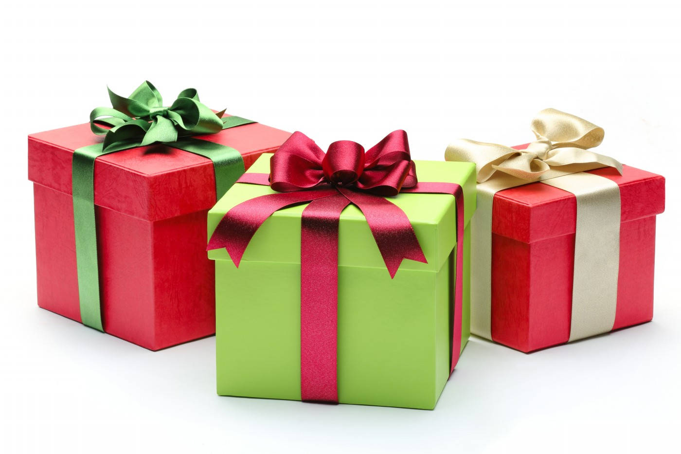 Mga Regalo sa Pasko na Pula at Berde Wallpaper