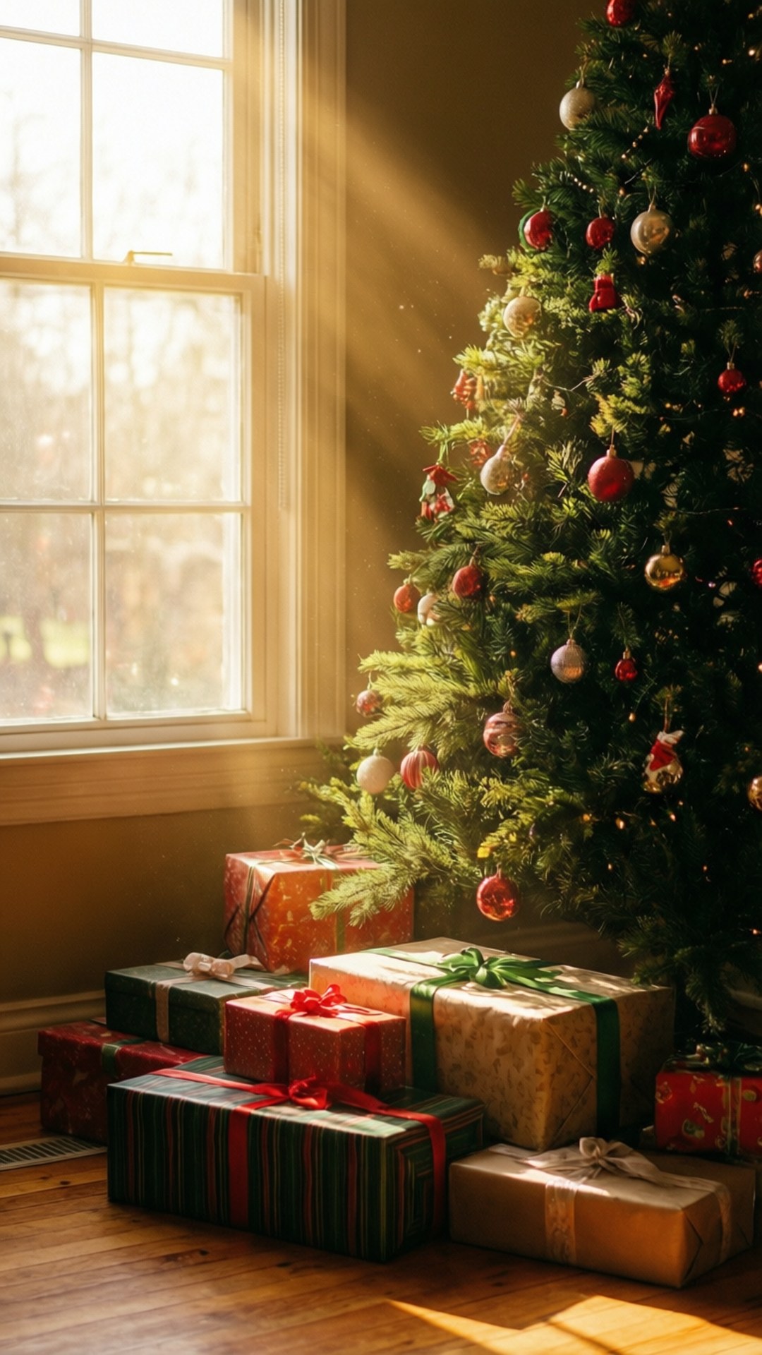 Mga Regalo sa Umaga ng Pasko Wallpaper