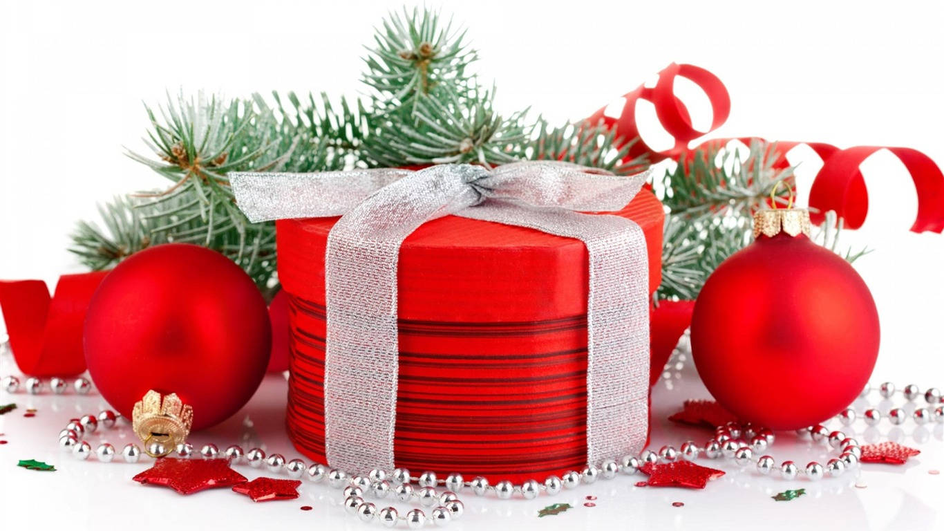 Mga Regalong Pasko na May Temang Pula Wallpaper