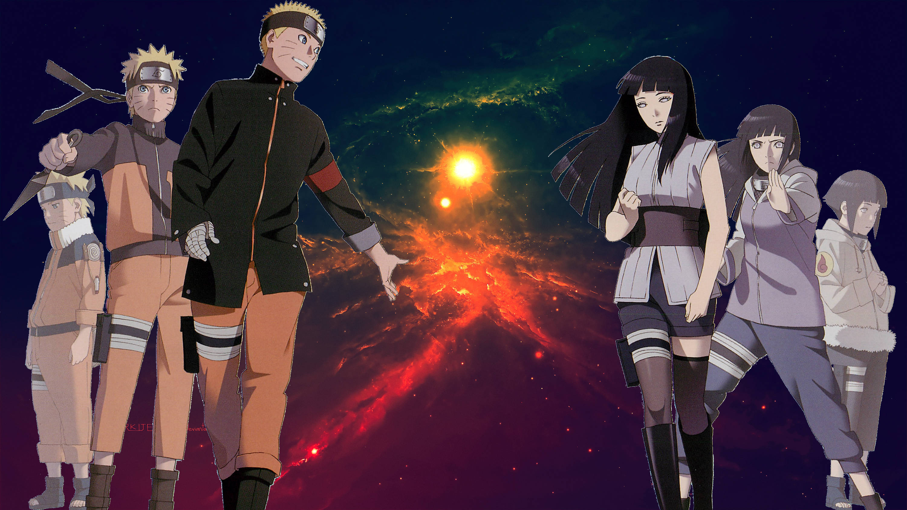 Mga Yugto nina Naruto at Hinata Wallpaper