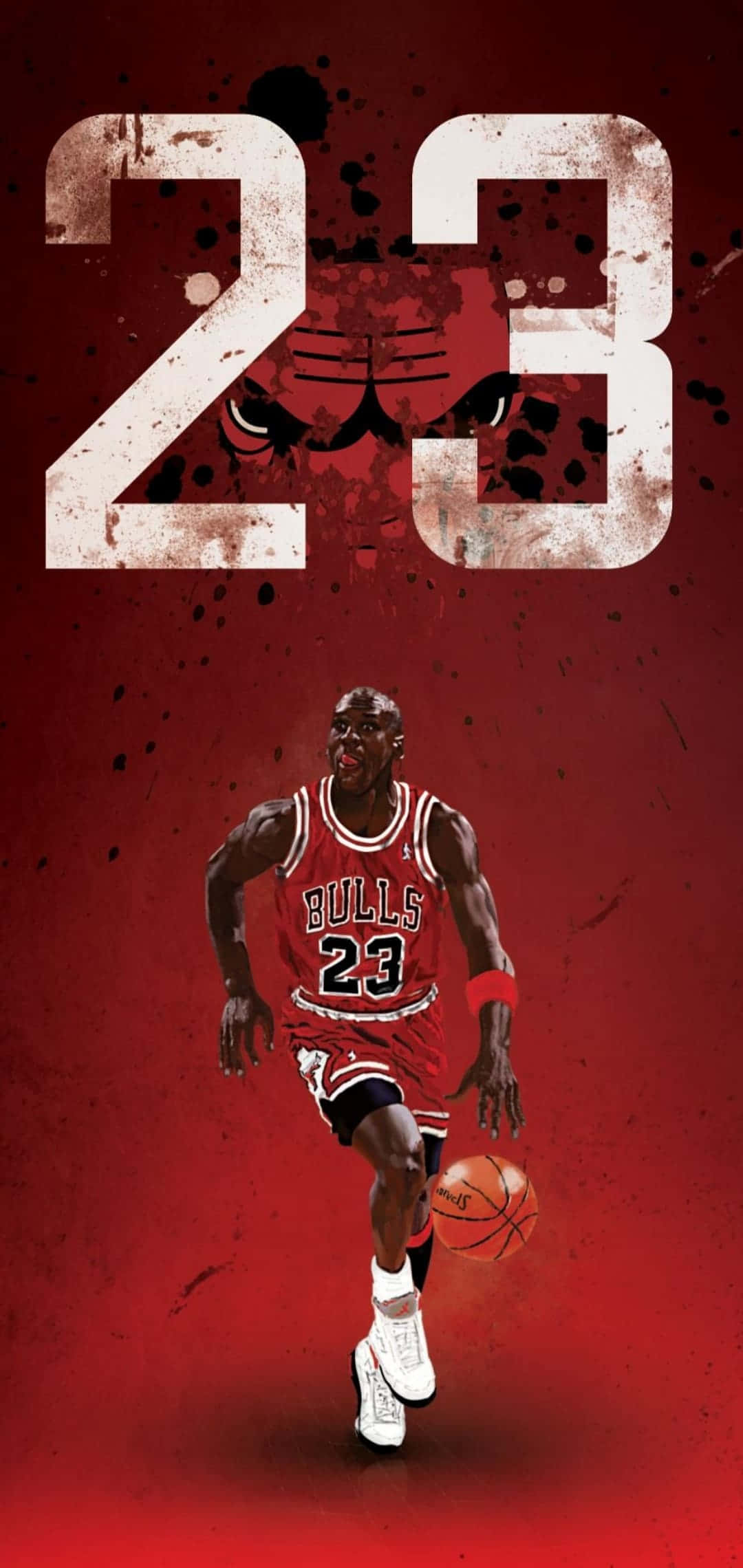 "Michael Jordan ay nag-aangat ng kanyang jersey pagkatapos ng kanyang game-winning shot laban sa Utah Jazz sa 1998 NBA Finals." Wallpaper