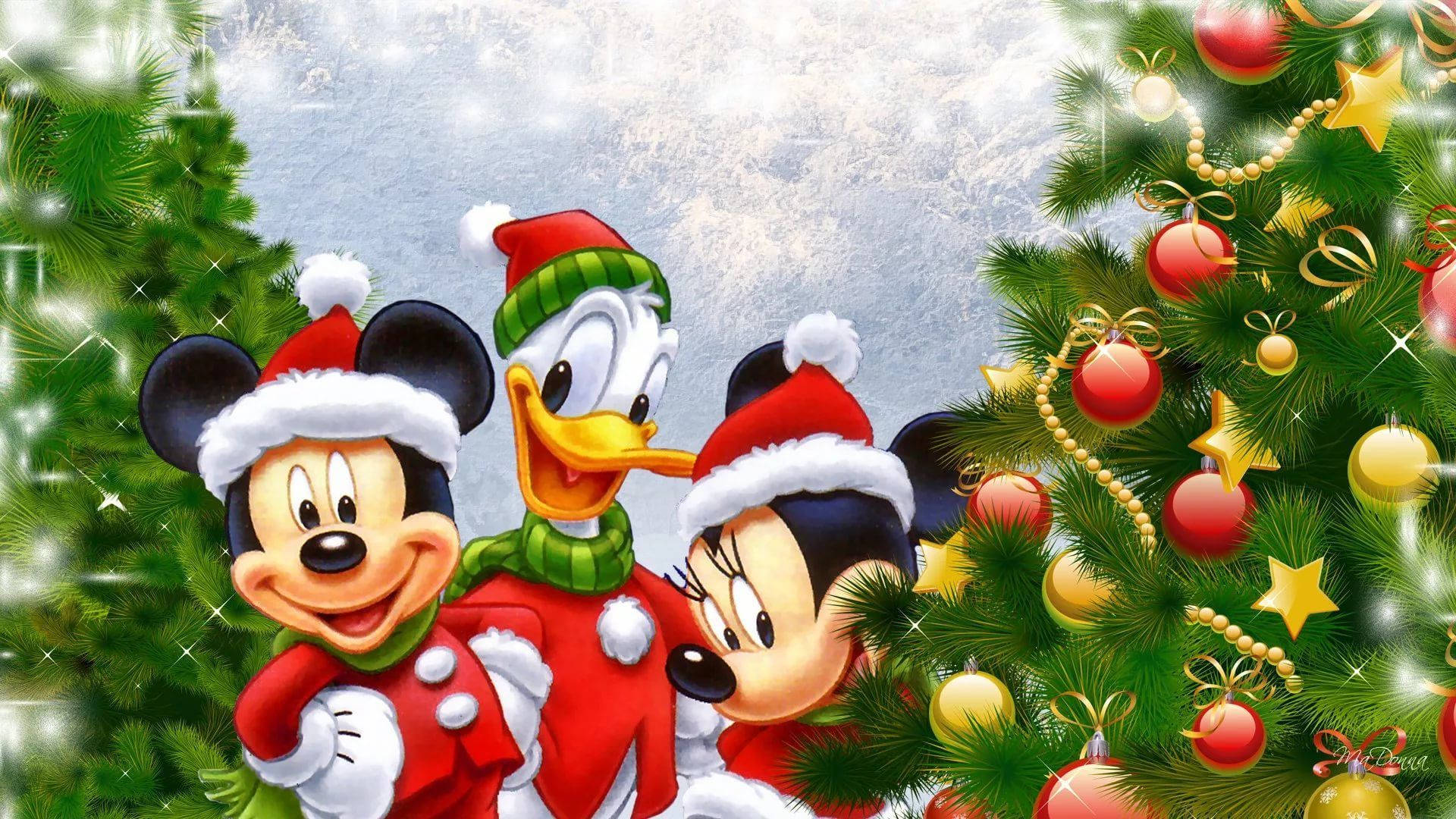 Mickey Mouse At Mga Kaibigan Disney Christmas Trees 1920x1080 HD Wallpaper
