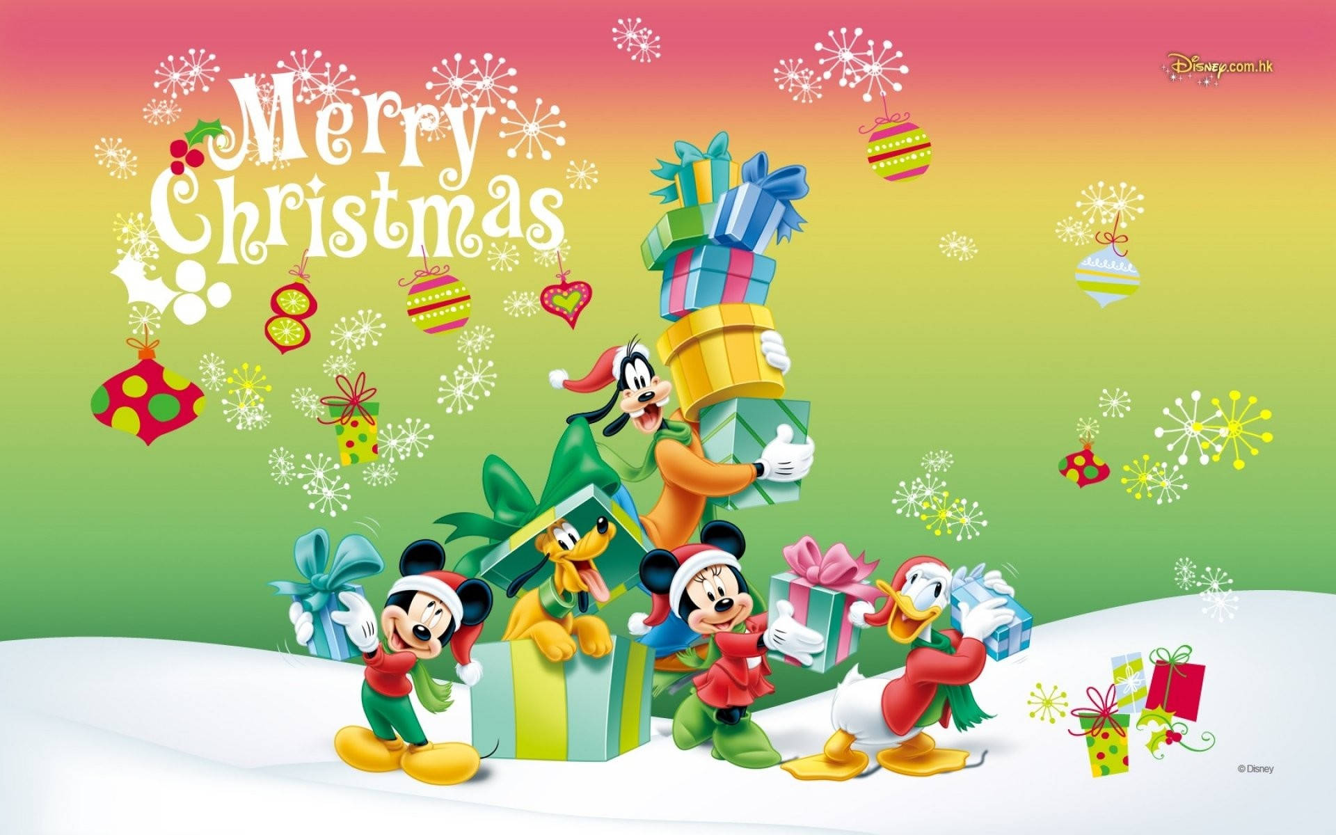 Mickey Mouse Disney Paskong Bati Wallpaper