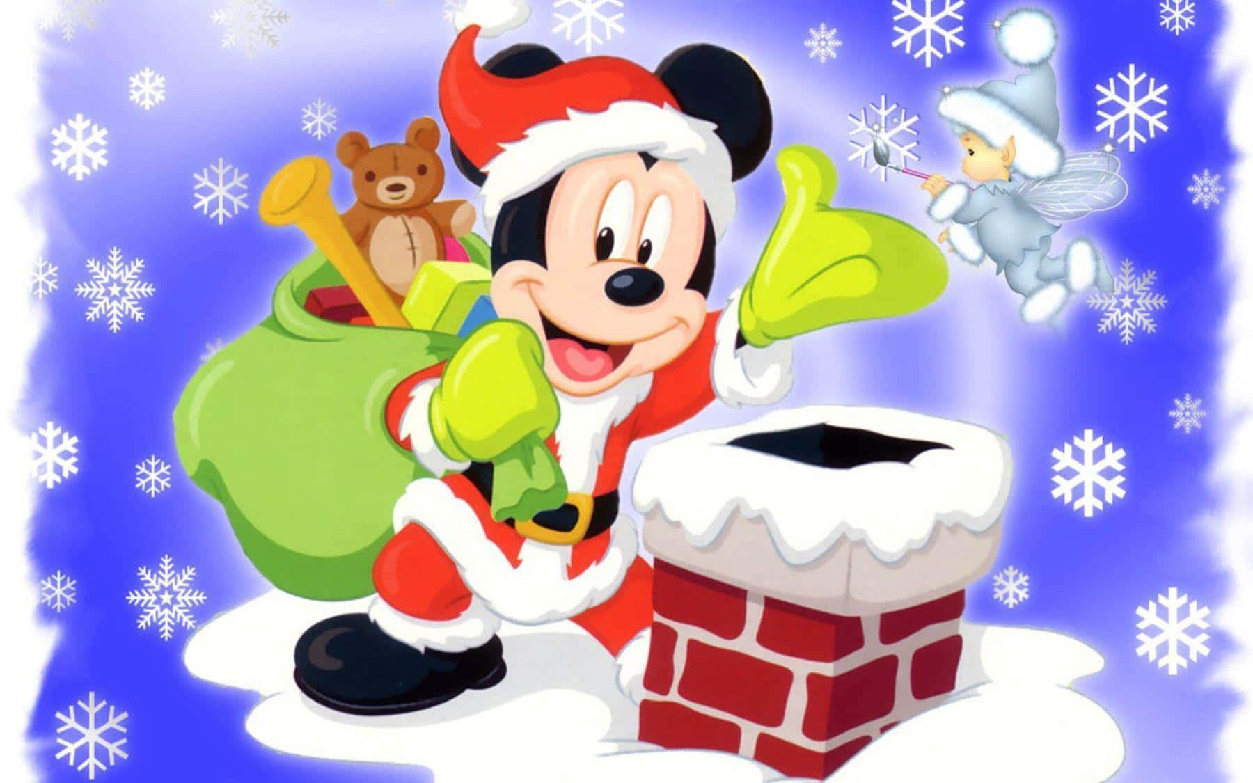 mickey mouse na wallpaper para sa pasko Wallpaper