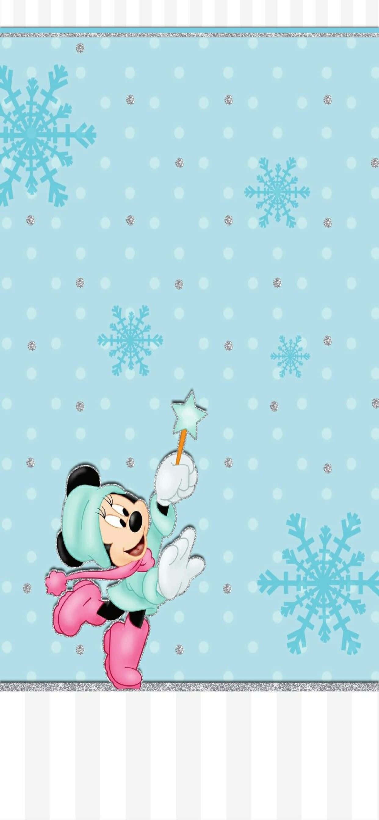 mickey mouse snowflakes wallpaper