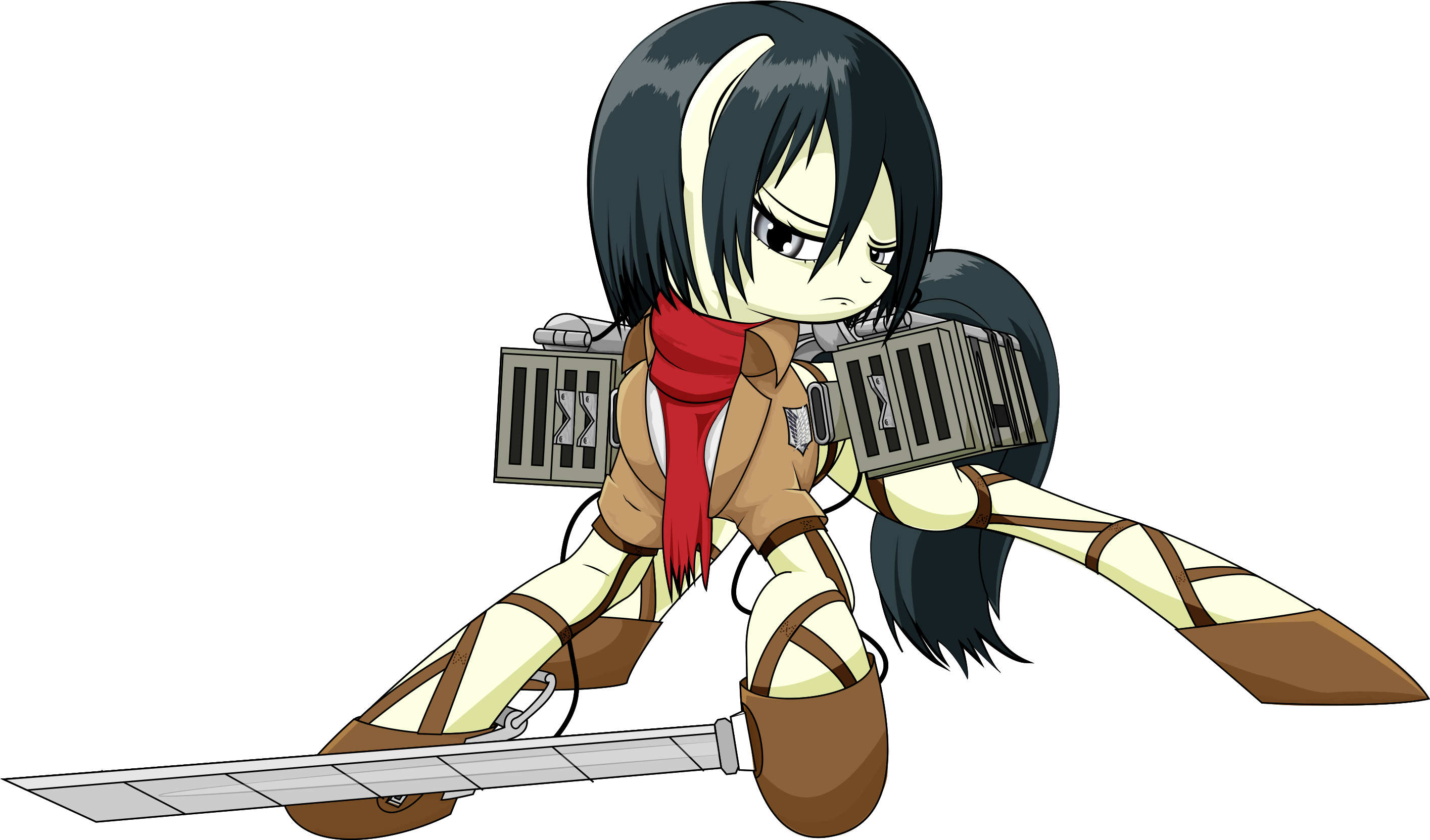 Mikasa Ackerman Handa na sa Labanan Wallpaper