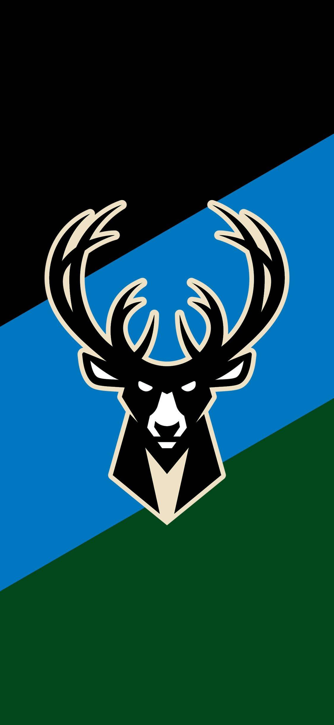 Milwaukee Bucks Itim na Logo Wallpaper