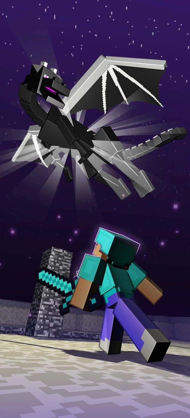 Minecraft Characters Kumakatawan ang Kasayahan ng Adventure Wallpaper
