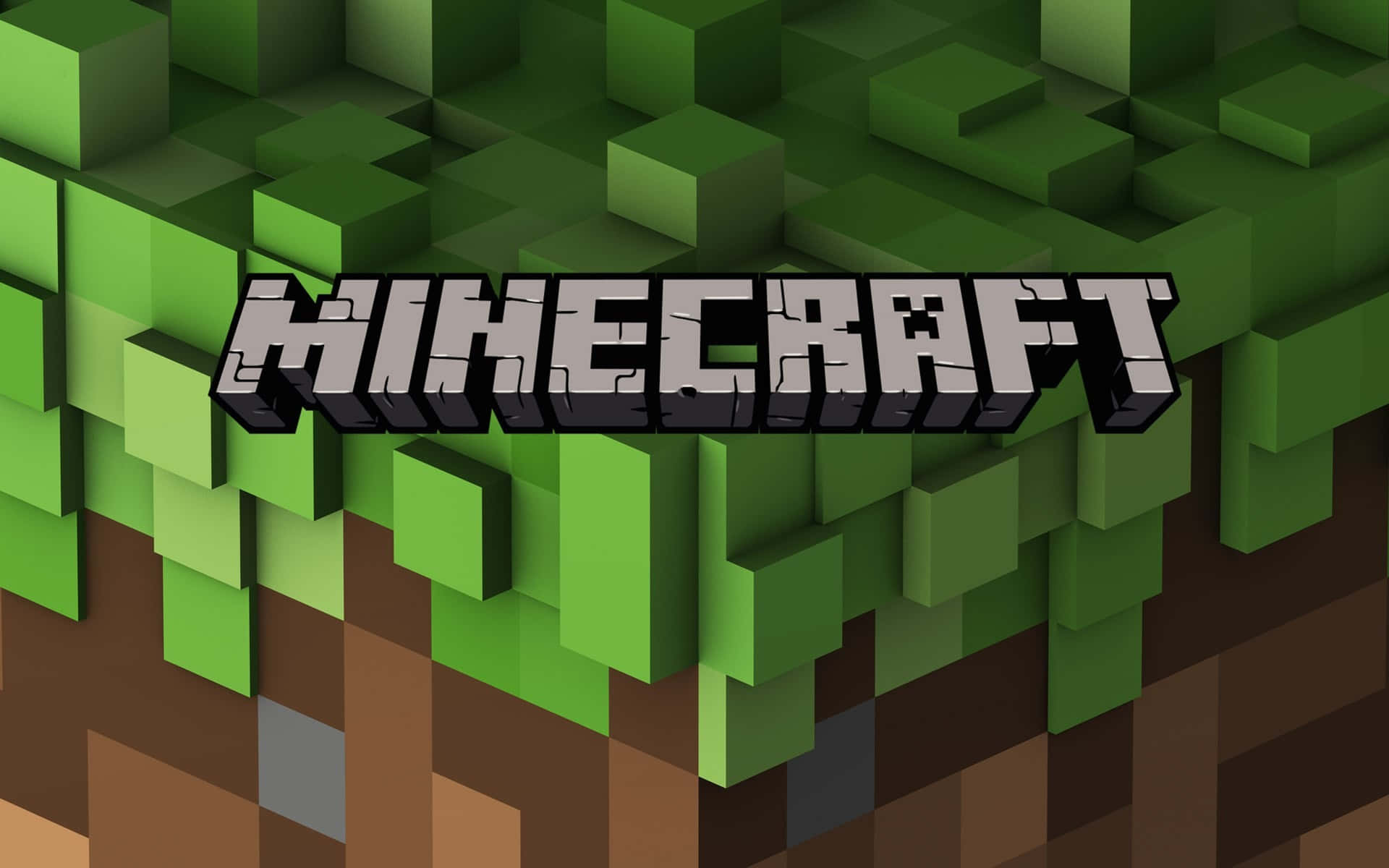 Minecraft Logo na Pixel Art na Damo Wallpaper