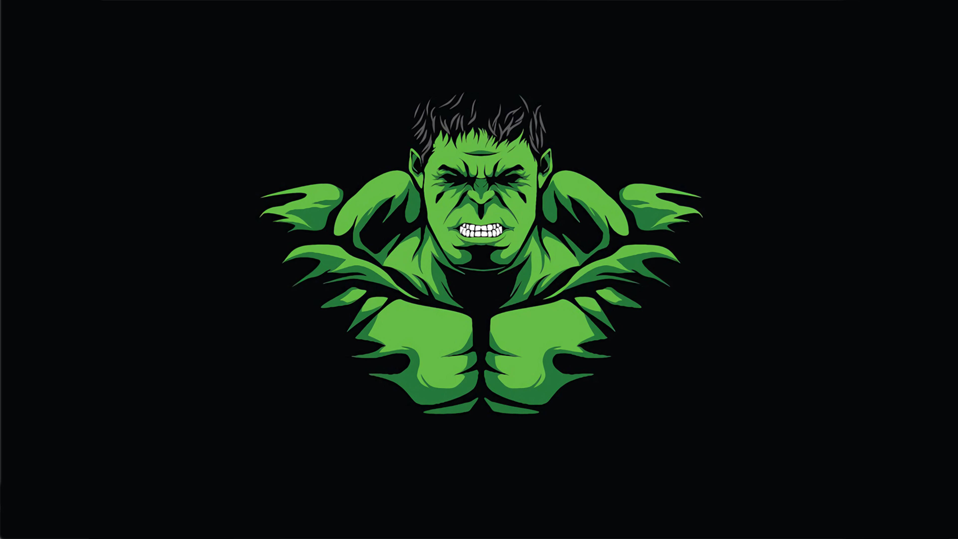 Minimal na 4K Hulk Wallpaper