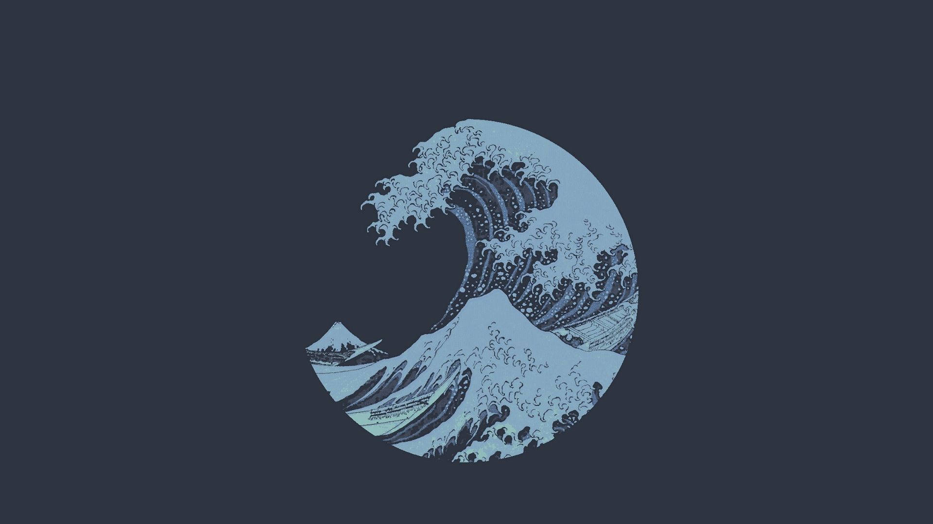 Minimal na Malaking Alon Wallpaper