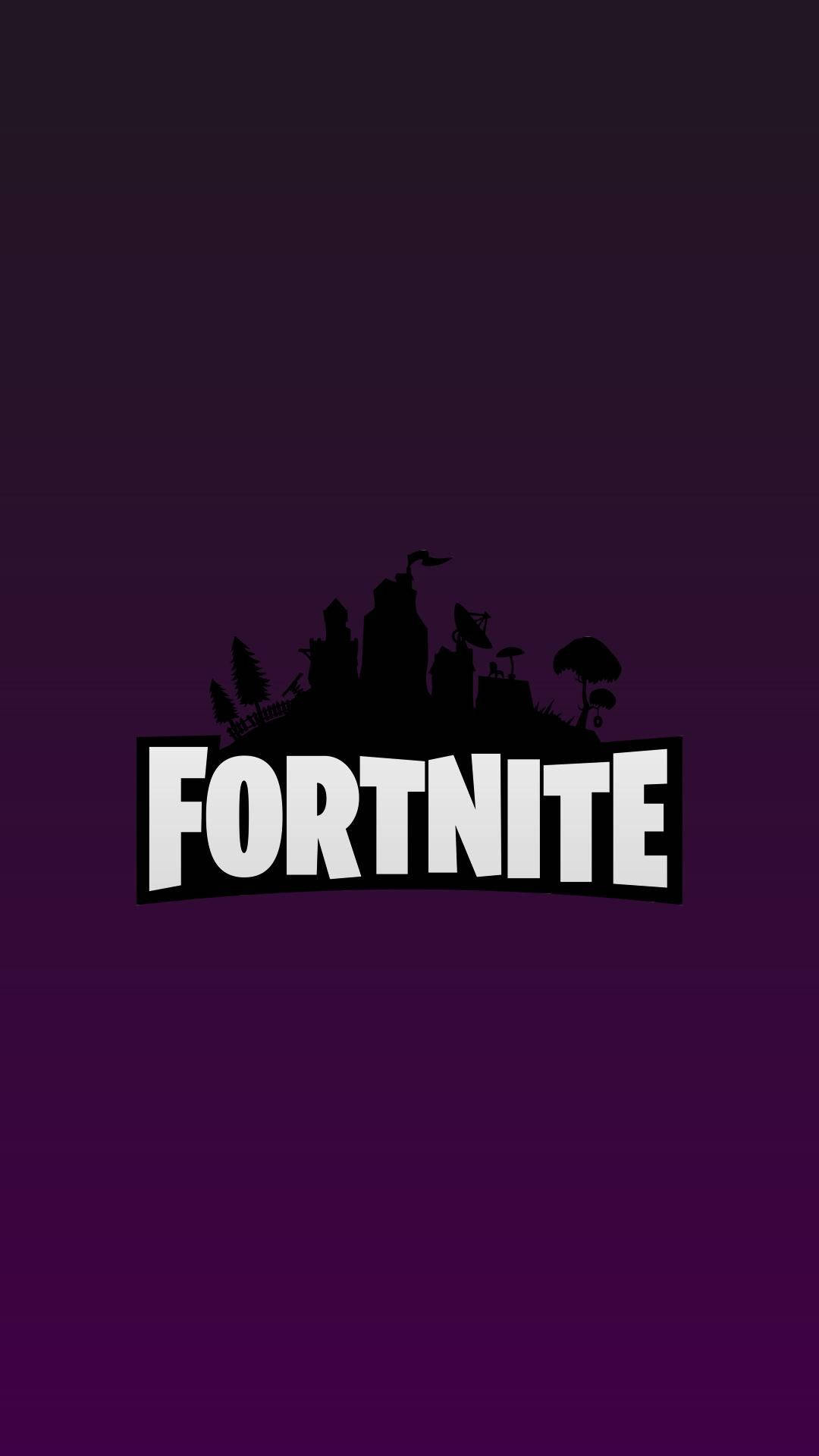 Minimal na Purple na Logo ng Fortnite Wallpaper