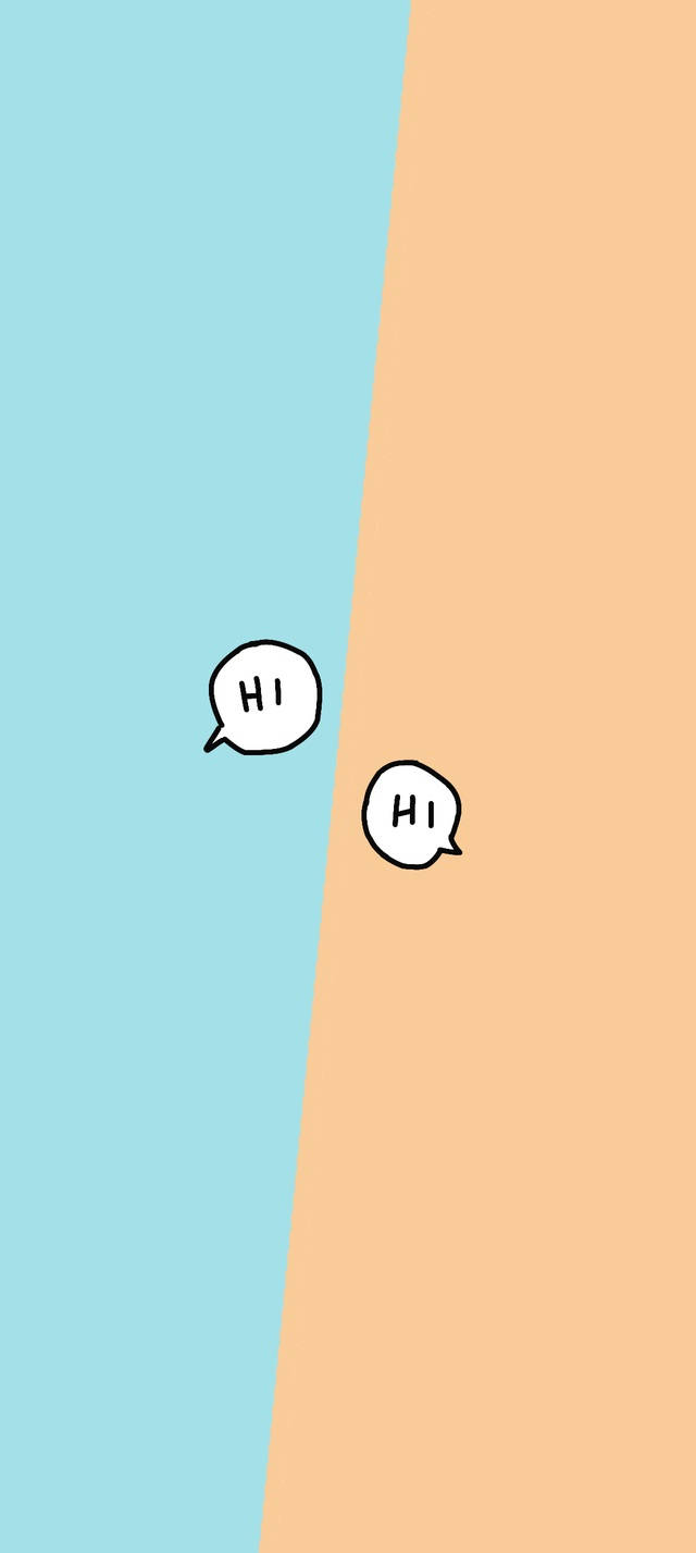 Minimalist Hi Bubble Speeches Wallpaper