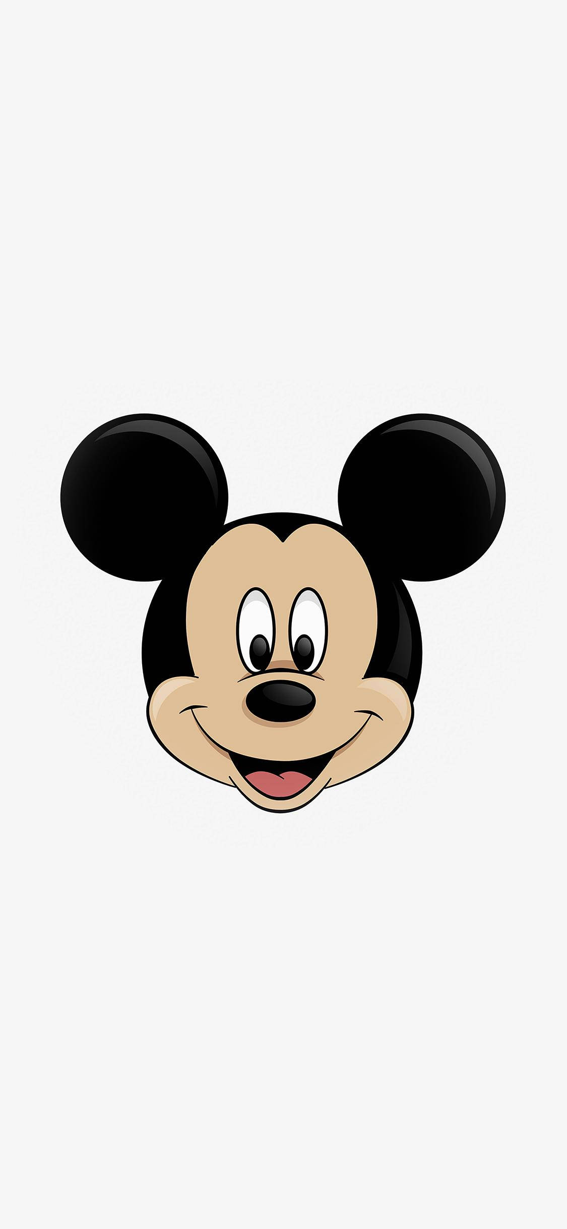 Minimalist Mickey Mouse iPhone Wallpaper