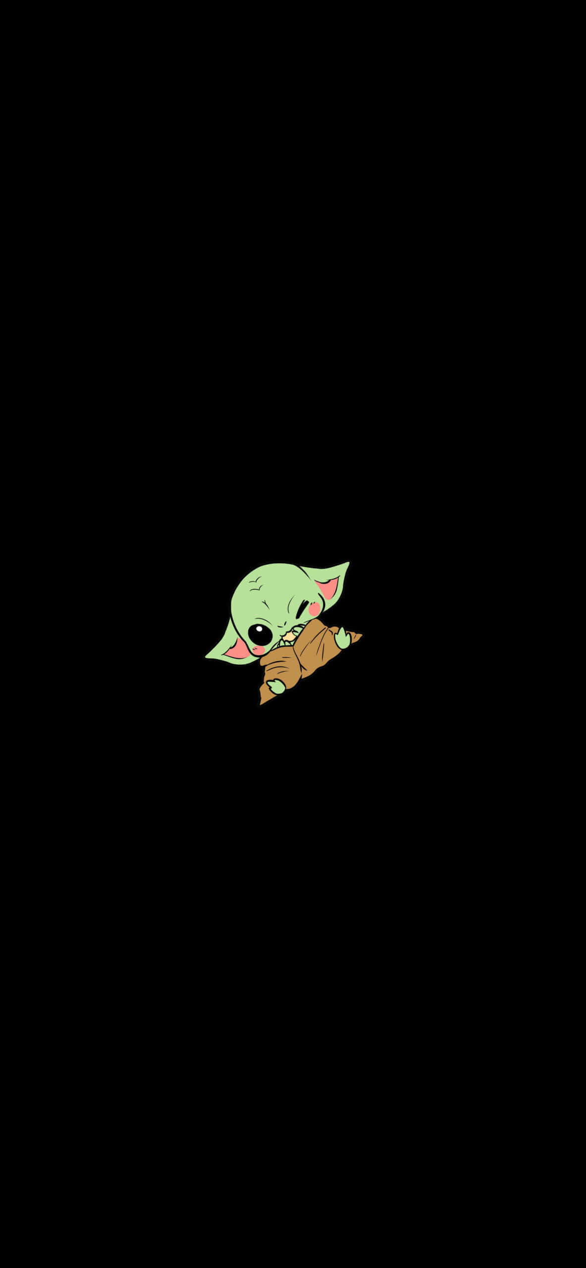 Minimalistang Cute na Baby Yoda Picture Wallpaper