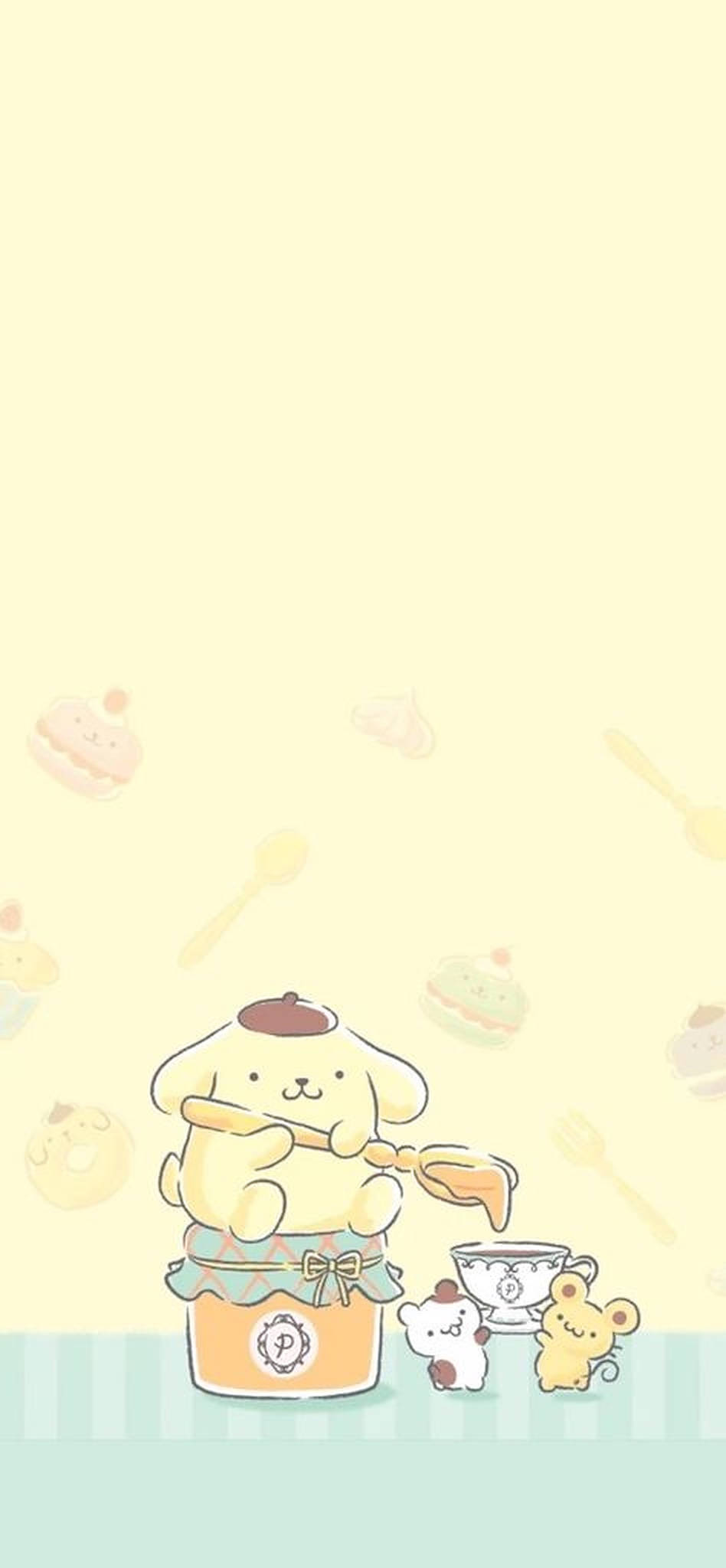 Minimalist na Pompompurin Art Wallpaper