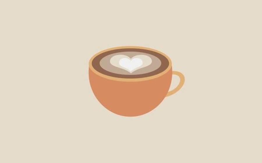 Minimalistang Aesthetic na Tasa ng Cappuccino Wallpaper