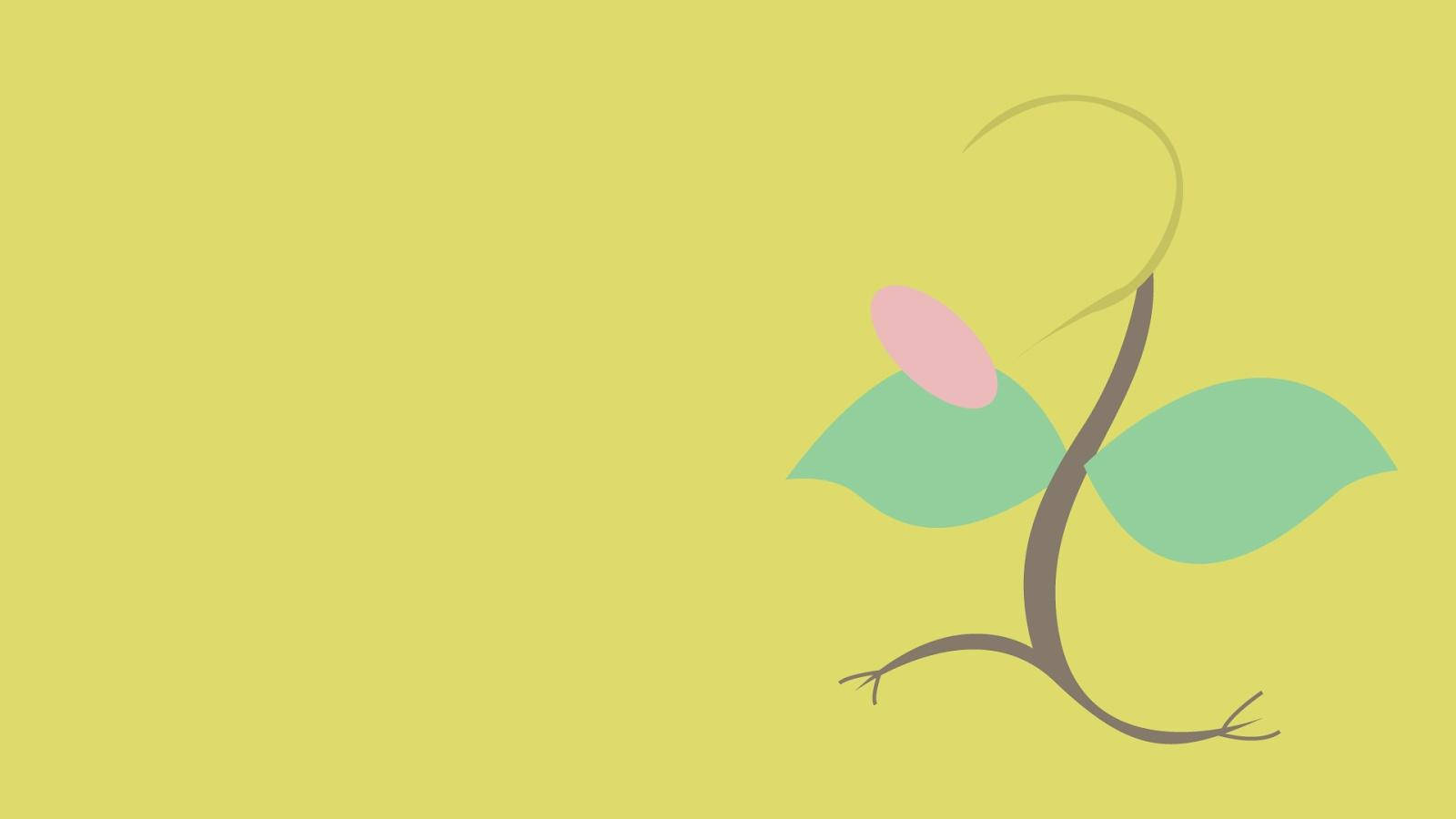 Minimalistang Aesthetic Desktop Drawing ng Bellsprout Wallpaper