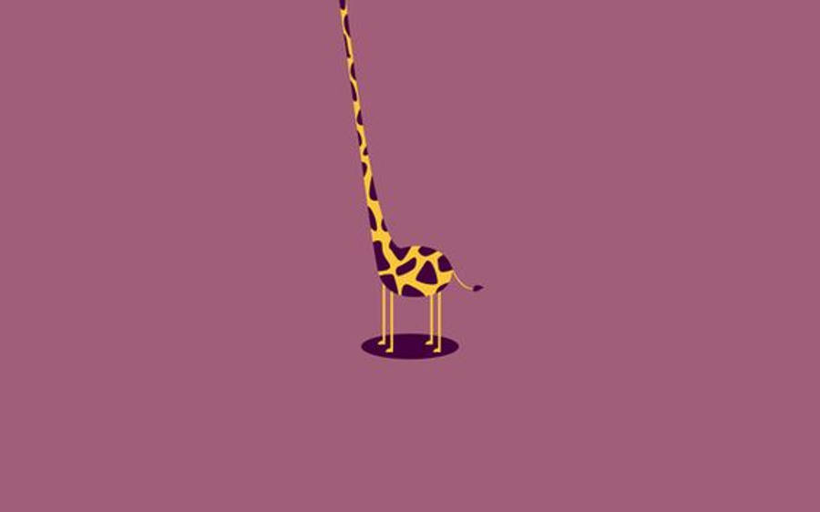 Minimalistang Aesthetic na Giraffe Wallpaper