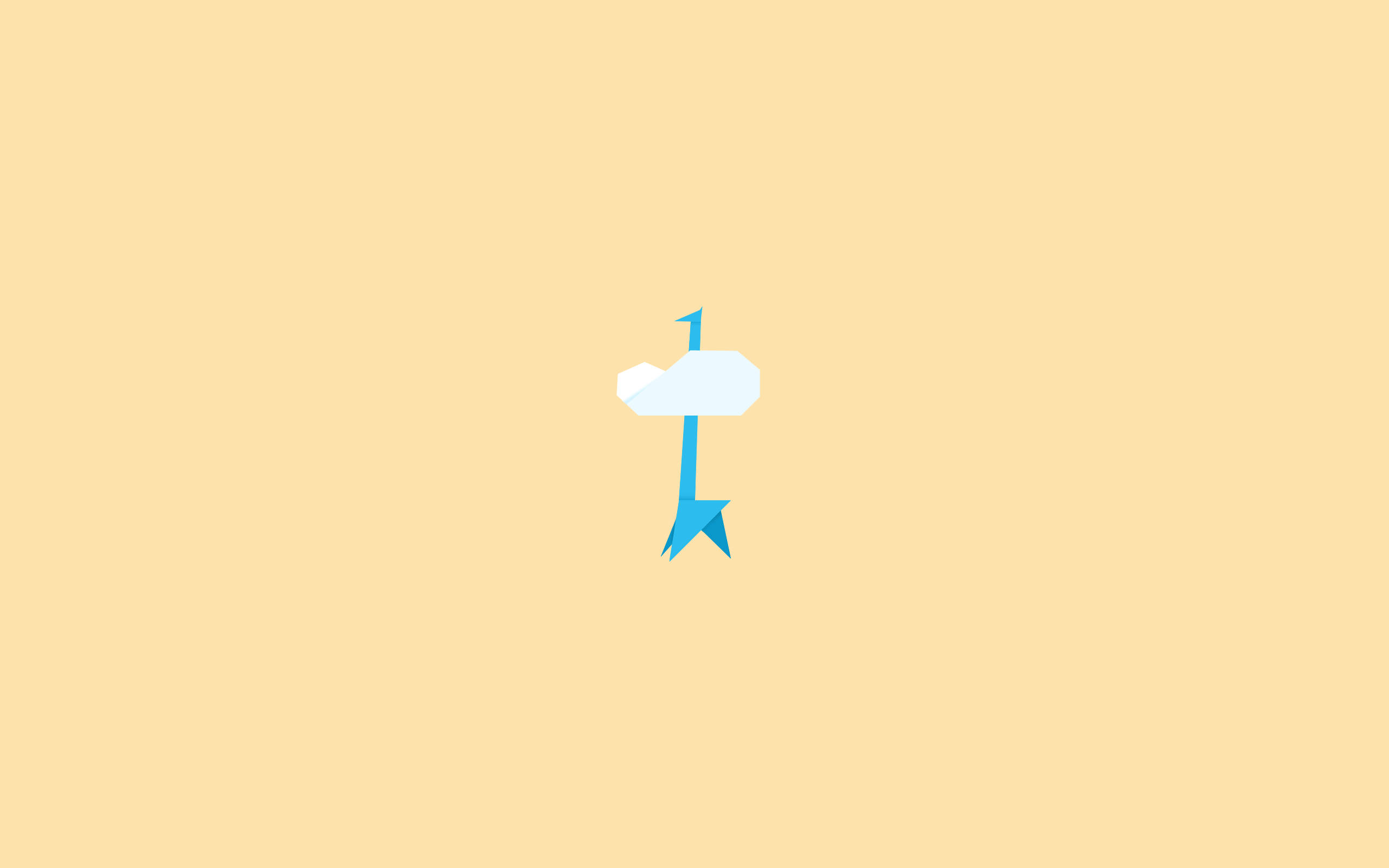 Minimalistang Asul na Giraffe Wallpaper
