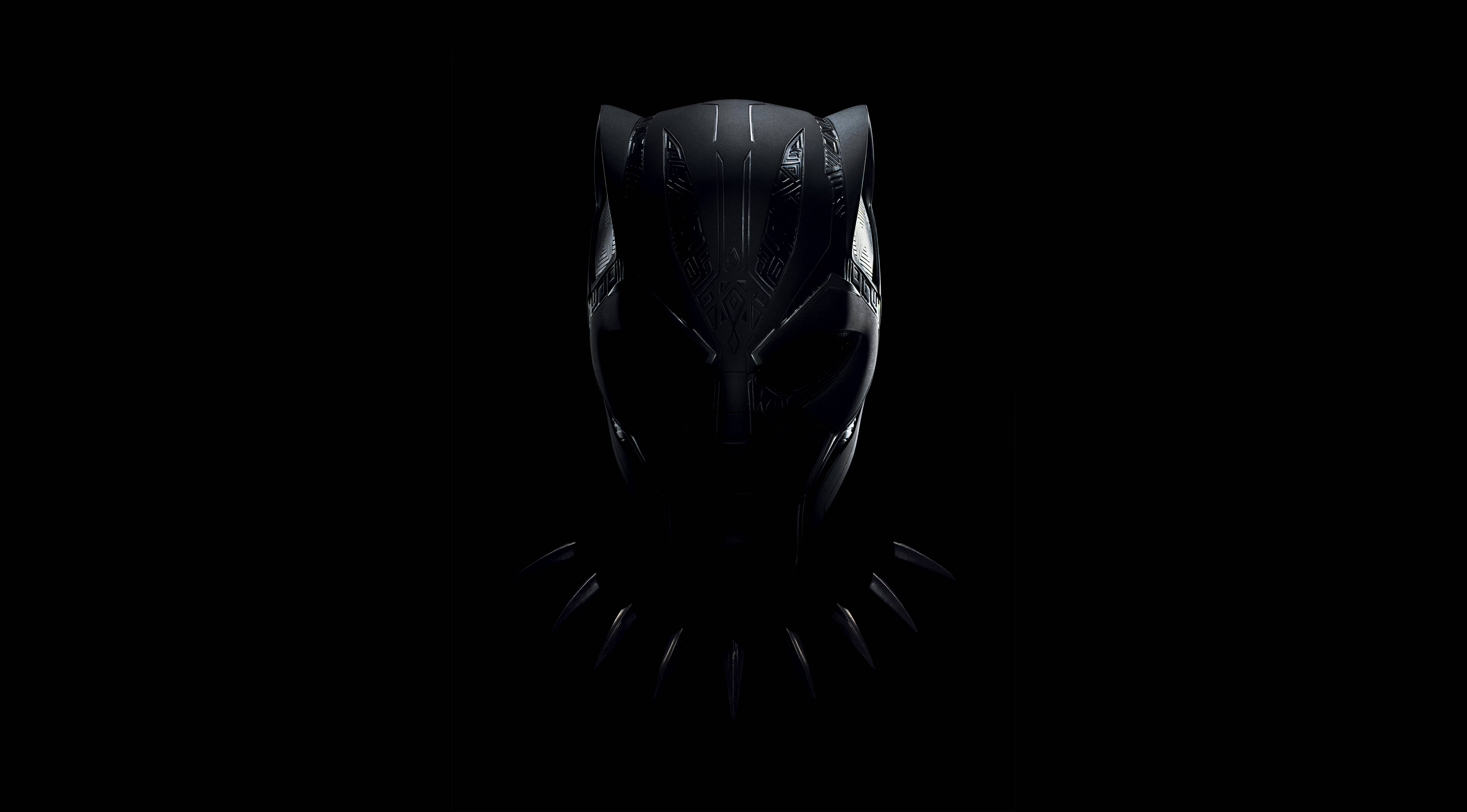 Minimalistang Black Panther 4K Ultra HD Madilim Wallpaper