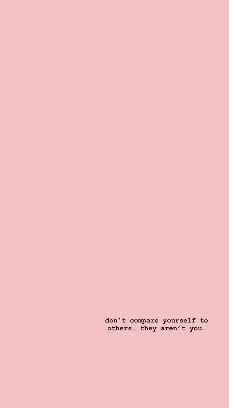 Minimalistang Cute Quote na Pink Background Wallpaper
