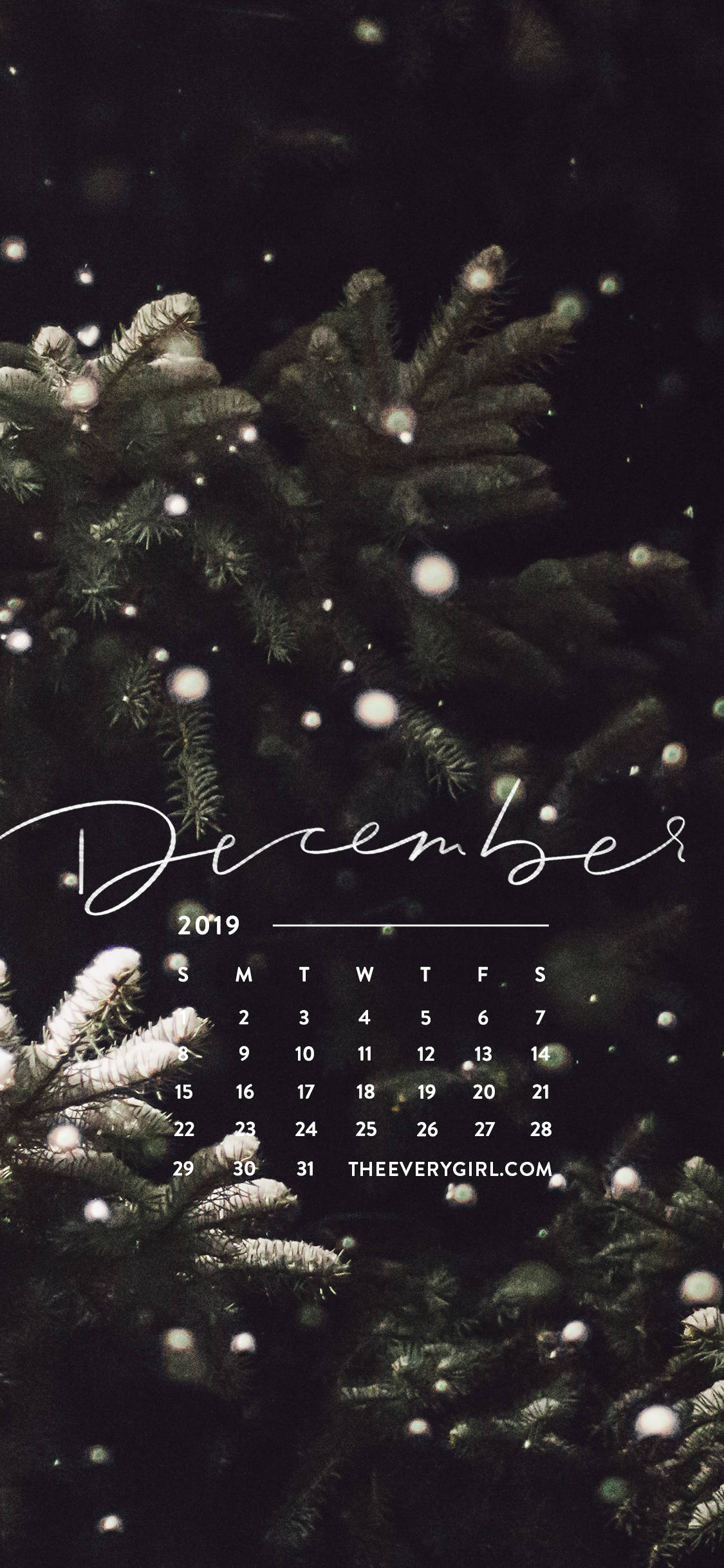 Minimalistang Disenyong Pasko para sa iPhone ng Disyembre Wallpaper