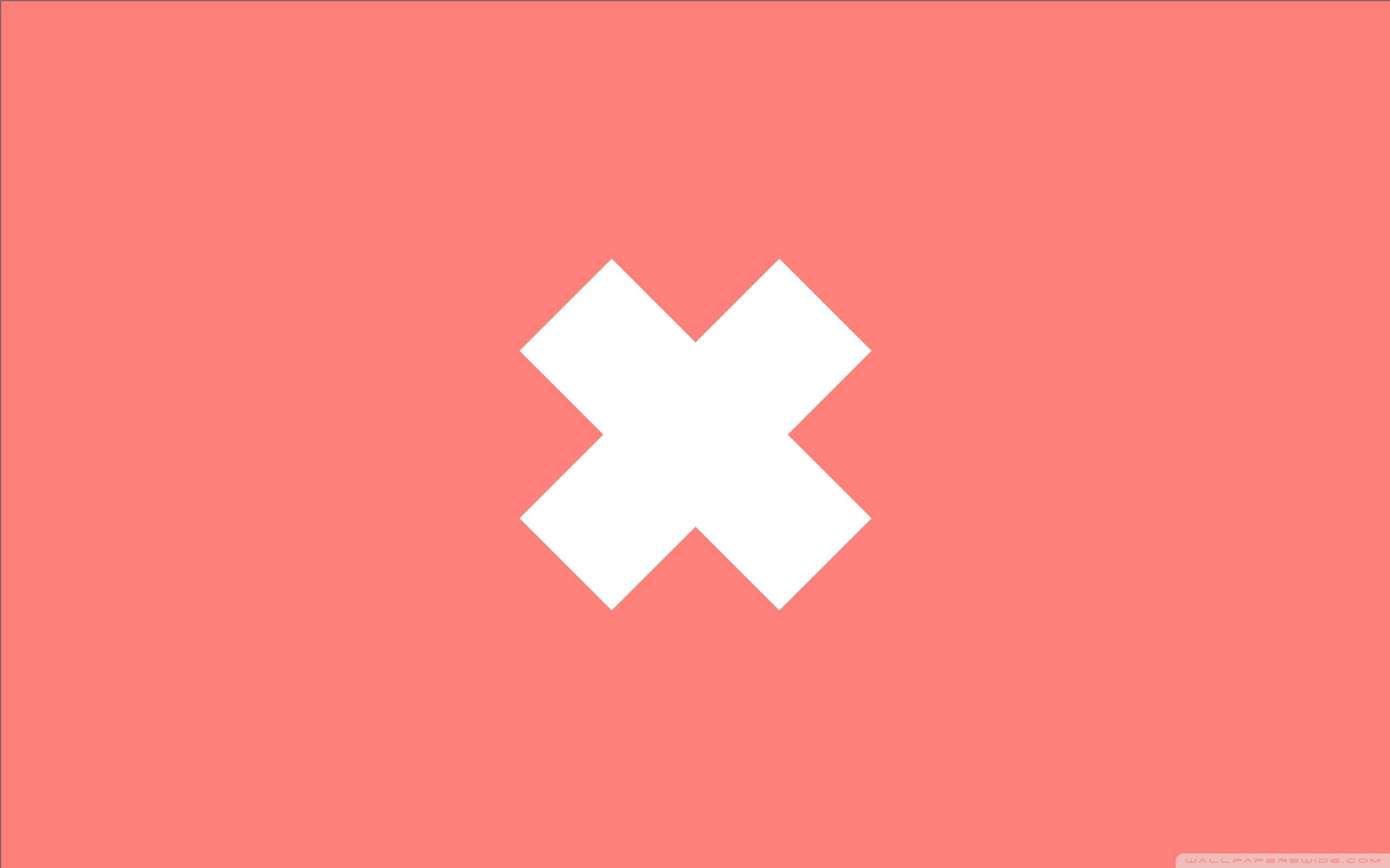 Minimalistang Disenyong Puting X Wallpaper