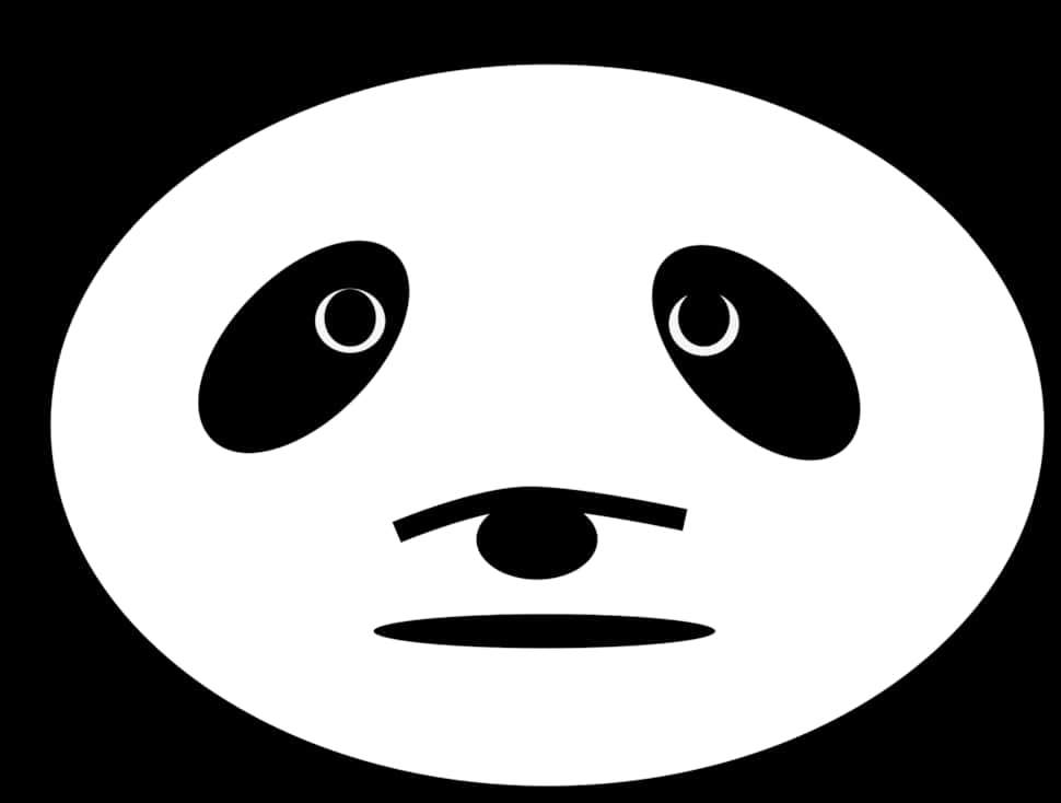 Minimalistang Graphic ng Mukha ng Panda Wallpaper