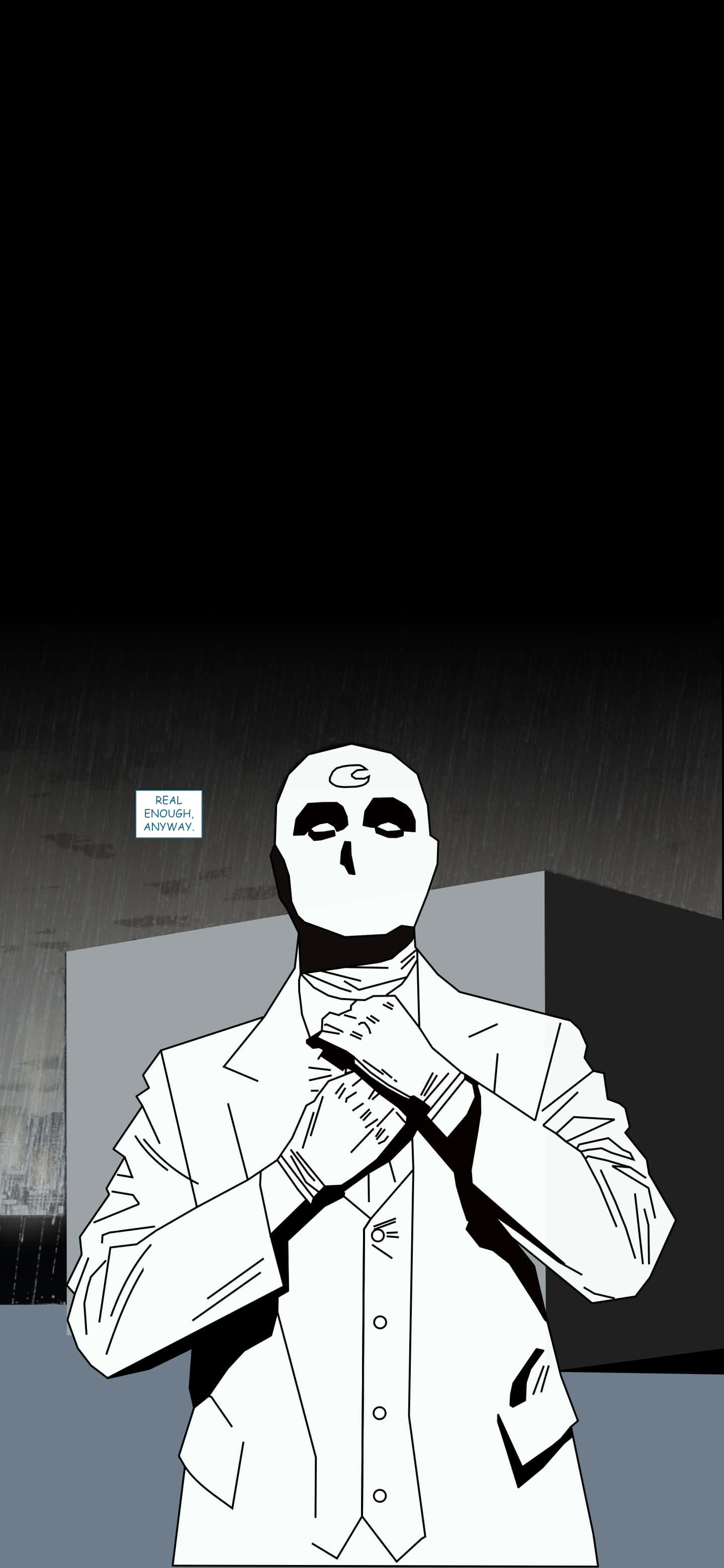 Minimalistang Moon Knight ng Marvel Wallpaper