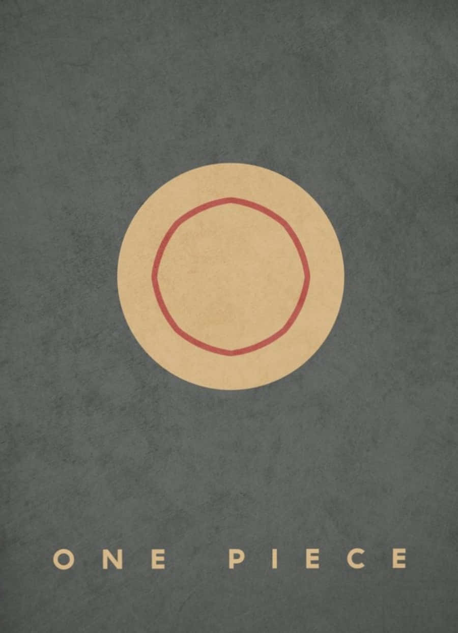 Minimalistang One Piece Anime Poster Wallpaper